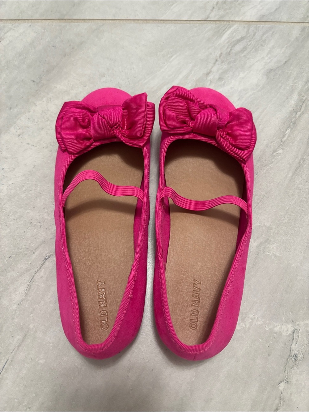 Old Navy Girls Faux-Suede Bow Ballet Flats